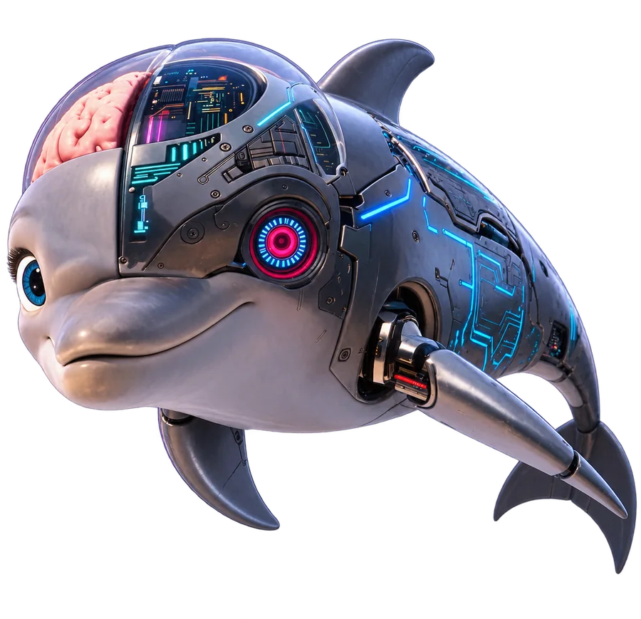 Uno, the cyborg dolphin